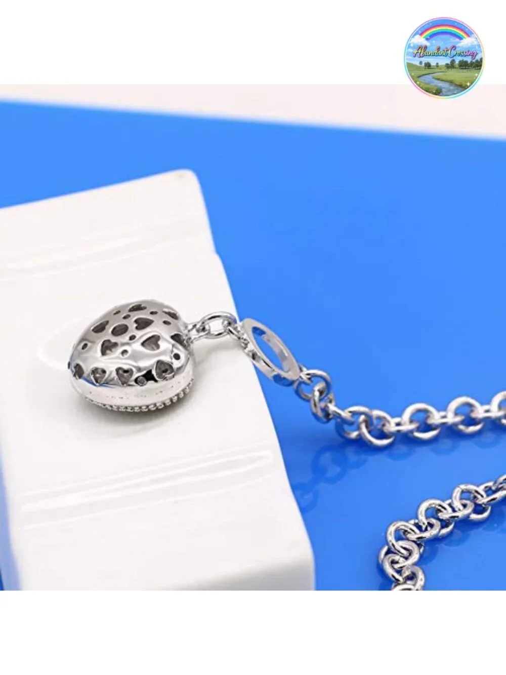 925 Sterling Silver Heart Pendant Necklace Franco Rolo Chain 18-19